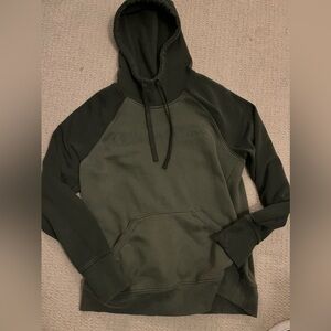 Green Champion colorblock hoodie. Size medium.